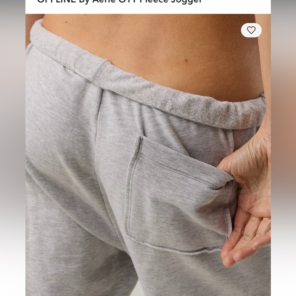 NWT OFFLINE By Aerie OTT Fleece Jogger #1 - Picture 7 of 12